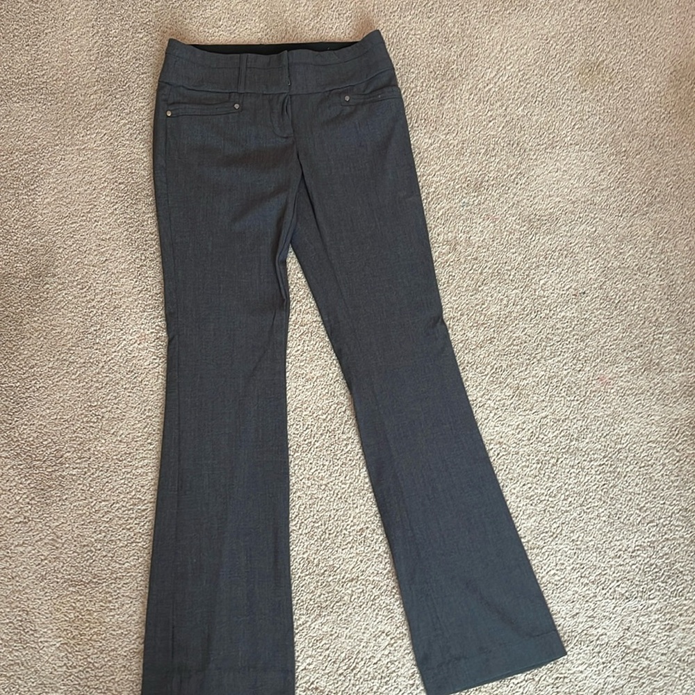Charcoal bootcut dress pants